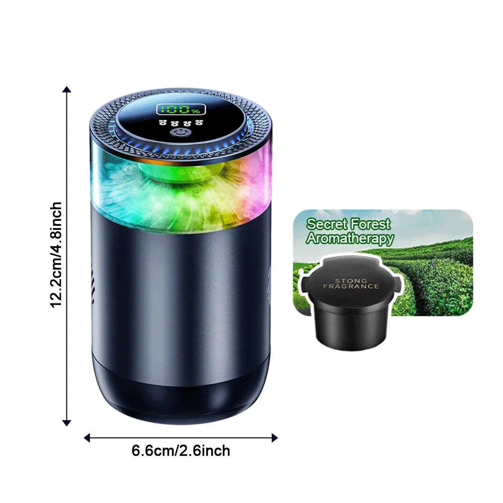 Smart Car Air Freshener Perfumes  Diffuser Humidifier 4 Gear Adjustable Smell Automatic On/Off Digital Display Car Aromatherapy
