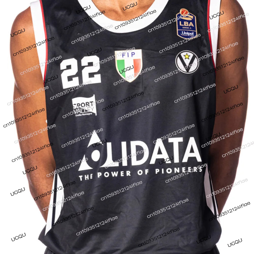 25/26 New Bologna Virtus Basketball Jersey Italian Men's Basketball Sports Vest Fan Special Player Kit Basketball Game Jersey