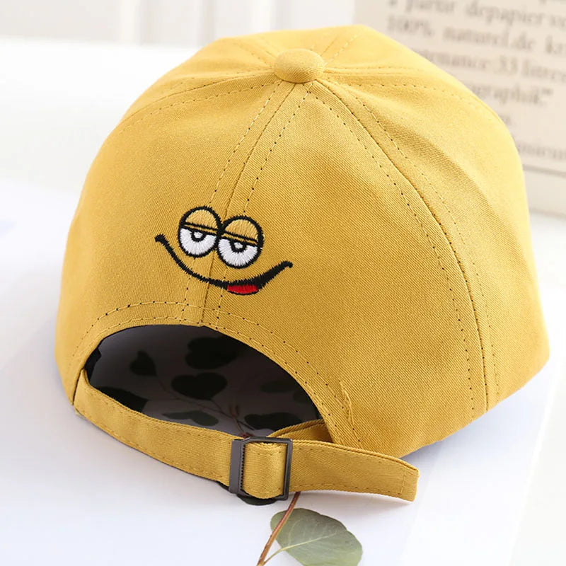 Solid Color Letter Baby Baseball Cap Simple Embroidered Peaked Hat for Toddler Boy Girl Summer Adjustable Kids Sun Hats