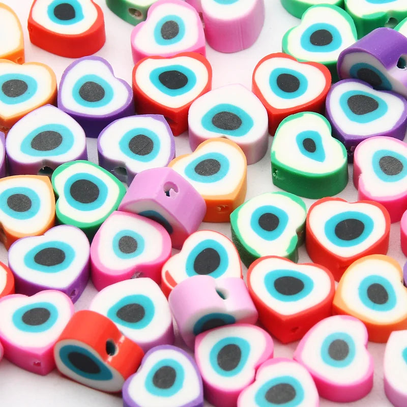 20/50pcs/Lot Mixed Style Pattern Polymer Clay Spacer Beads For Handmade Necklace Bracelet DIY Jewelry Making Accessories