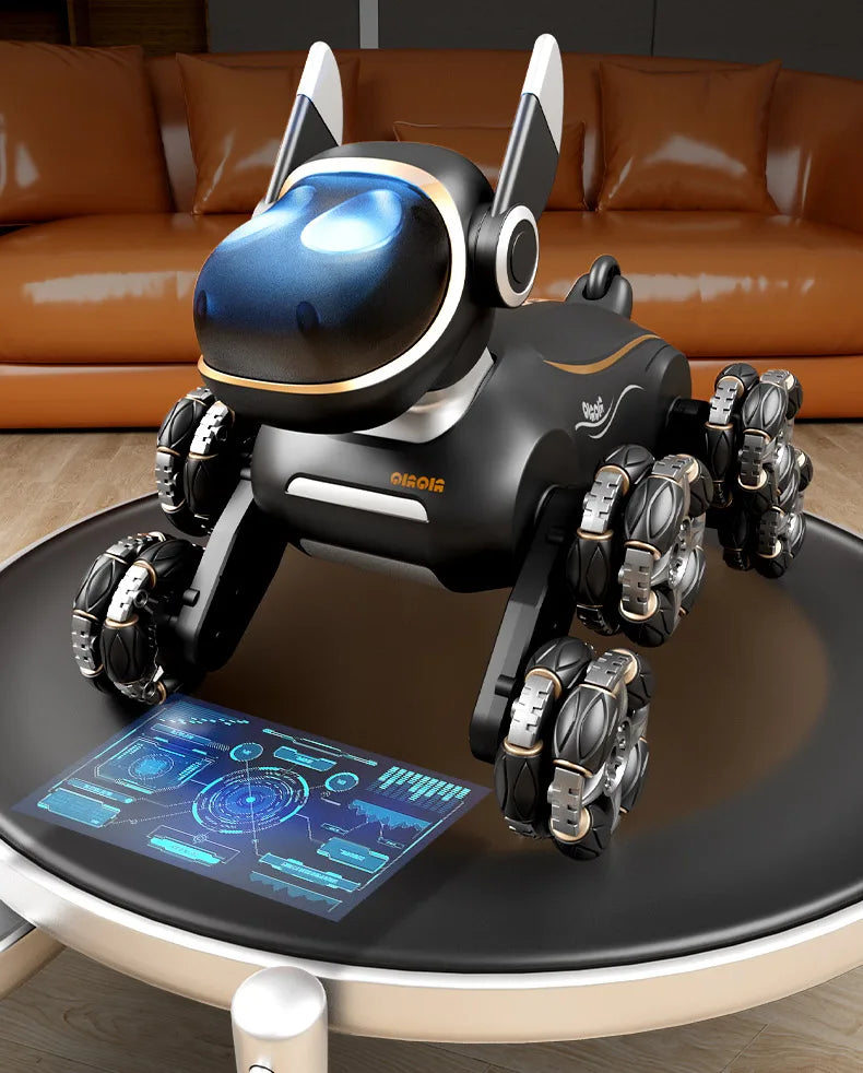 2025 NEW DWI Eight Wheeled Stunt Dog 2.4G Remote Control Intelligent Swing Arm Drift Robot Dog Climbing Car Children's Gift Toy
