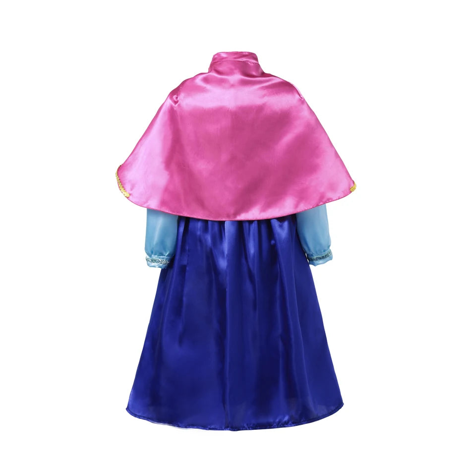 Summer Fancy Queen Elsa Anna Costume Girls Princess Dress Toddler Halloween Cosplay Party Vesidos For 2-10 Years