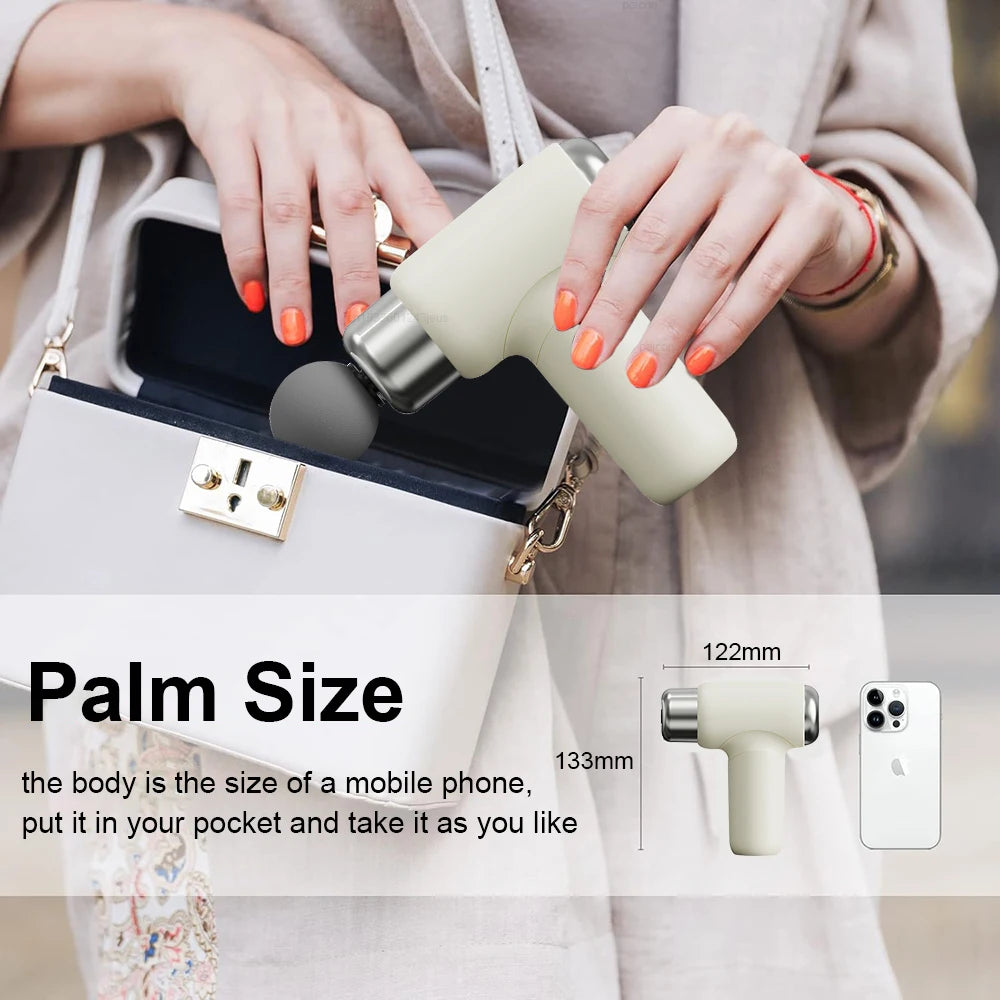 Massage Gun Portable Fascia Gun Deep Tissue Muscle Relaxation Adjustable Speed Mini Handheld Fascia Gun For Body Back Neck Legs