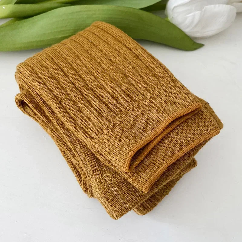 1 Piece Girls Toddler Baby Basic Ribbed Sweater and Leggings Footless Tights Kids Little Girls Dress Bottom Top Pants 1-6 Years