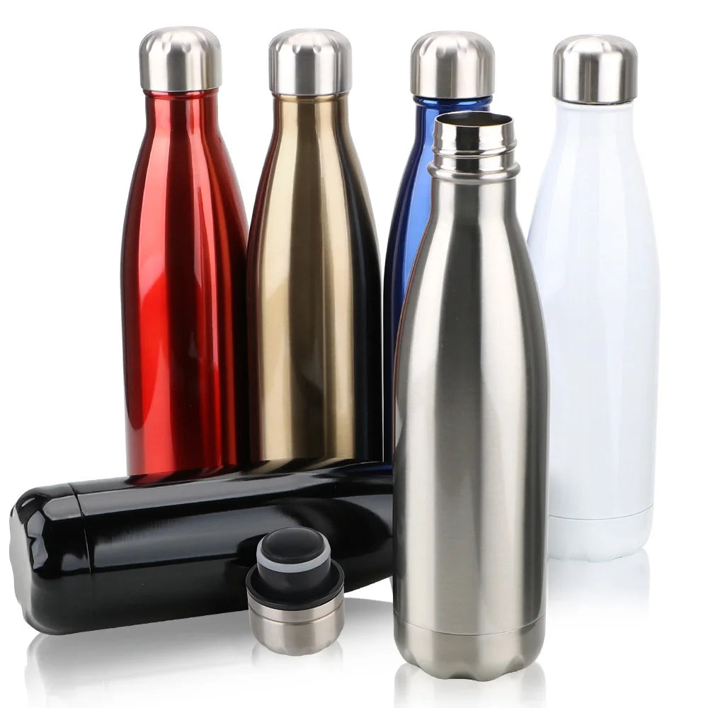 500ml Thermos For Sport Bottles Double-Wall Insulated Vacuum Flask BPA Free Thermos Stainless Steel Water Bottle Cola Water Beer