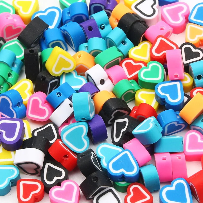 20/50pcs/Lot Mixed Style Pattern Polymer Clay Spacer Beads For Handmade Necklace Bracelet DIY Jewelry Making Accessories