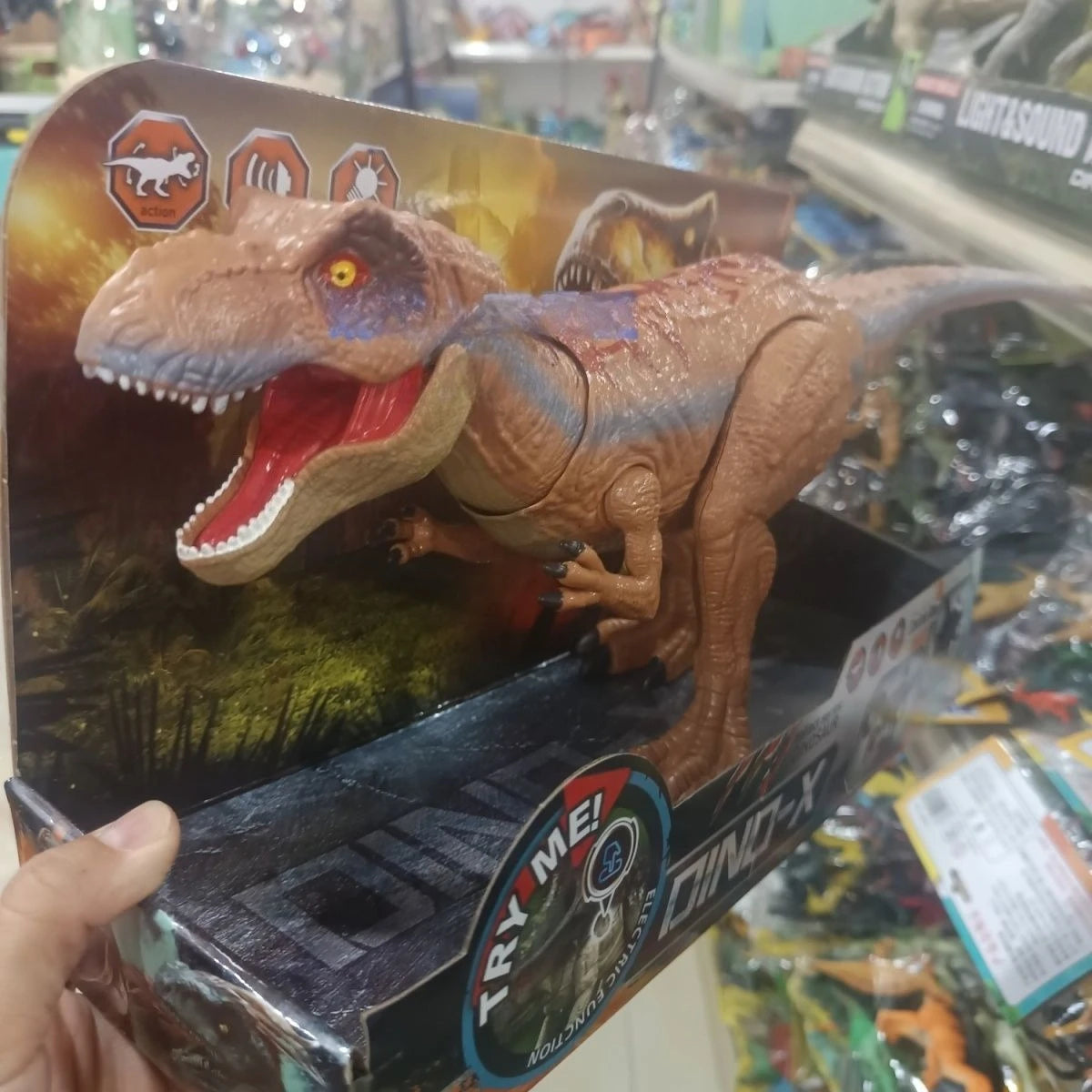 Jurassic Dinosaur Sound Effects - Tyrannosaurus Rex and Velociraptor Simulation Models for Boys' Birthday Gifts and Collections