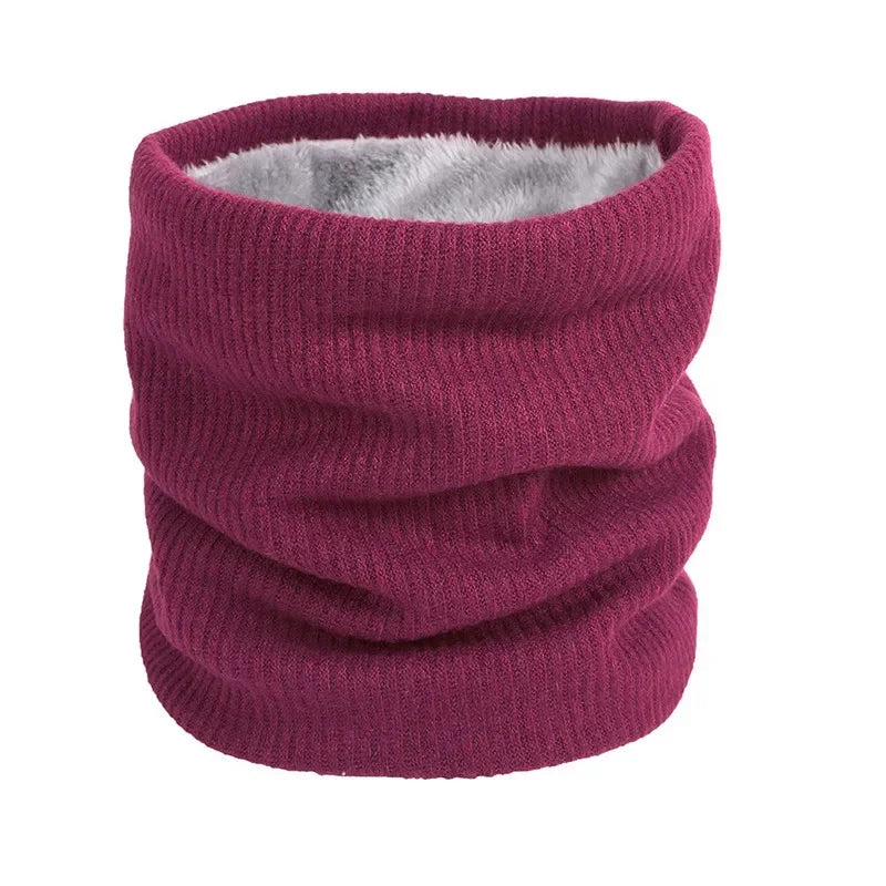 Unisex Winter Knitted Scarves for Boys Girls Women Men Warm Kids Thick Elastic Mufflers Children Neck Warmer Cotton Baby Scarf