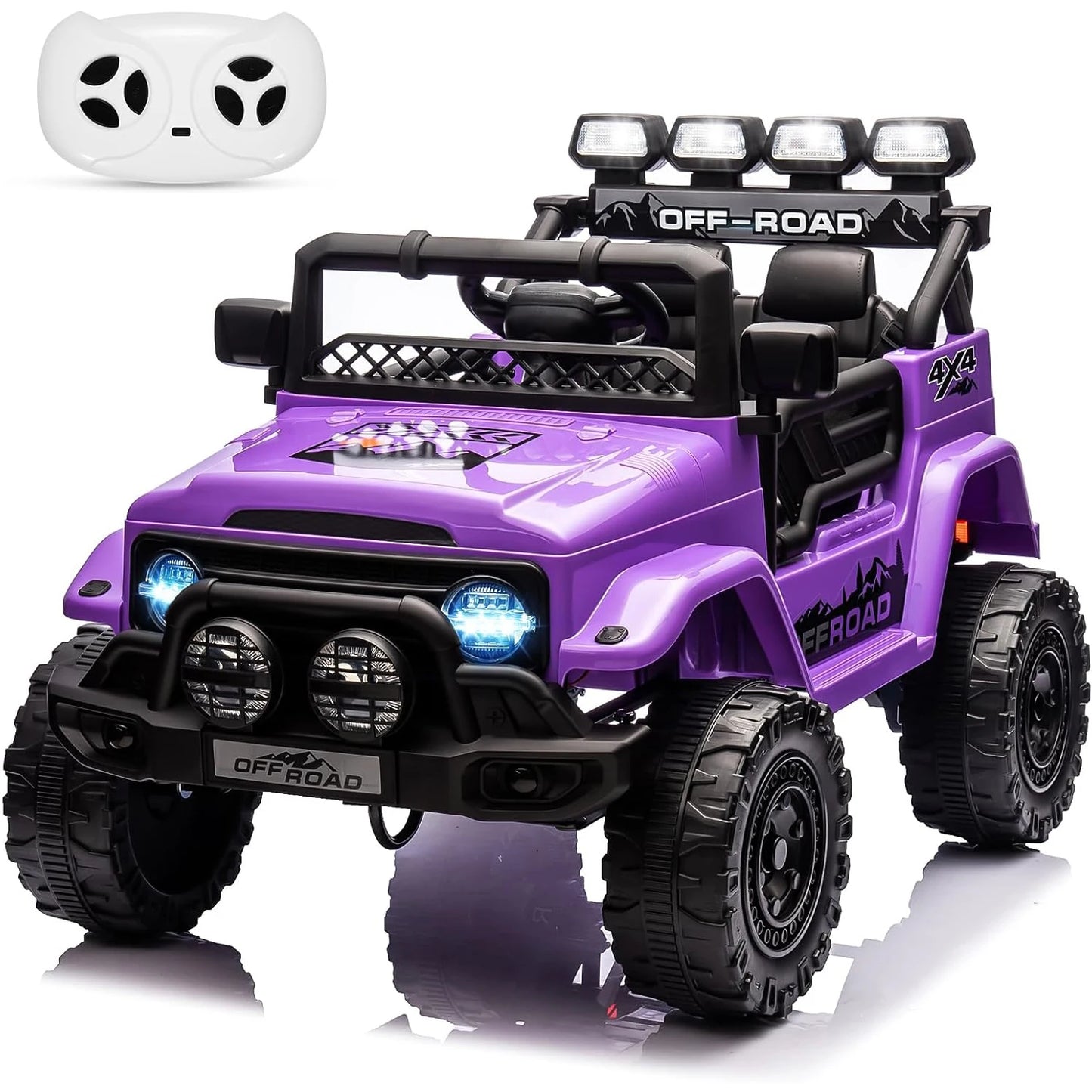 Kids Electric Ride-on SUV Toys with 2.4g Remote Control MP3 Bluetooth USB Front & Back Lights Sound Steering Wheel for 3-6 Years