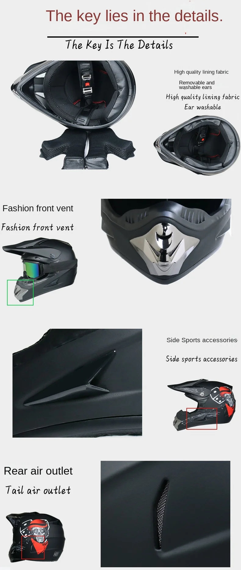 Safety Motocross Helmet man Casco Motocross Bicycle Downhill Capacete ATV Cross Helmet Child Motorcycle Helmet Dot Abs Unisex