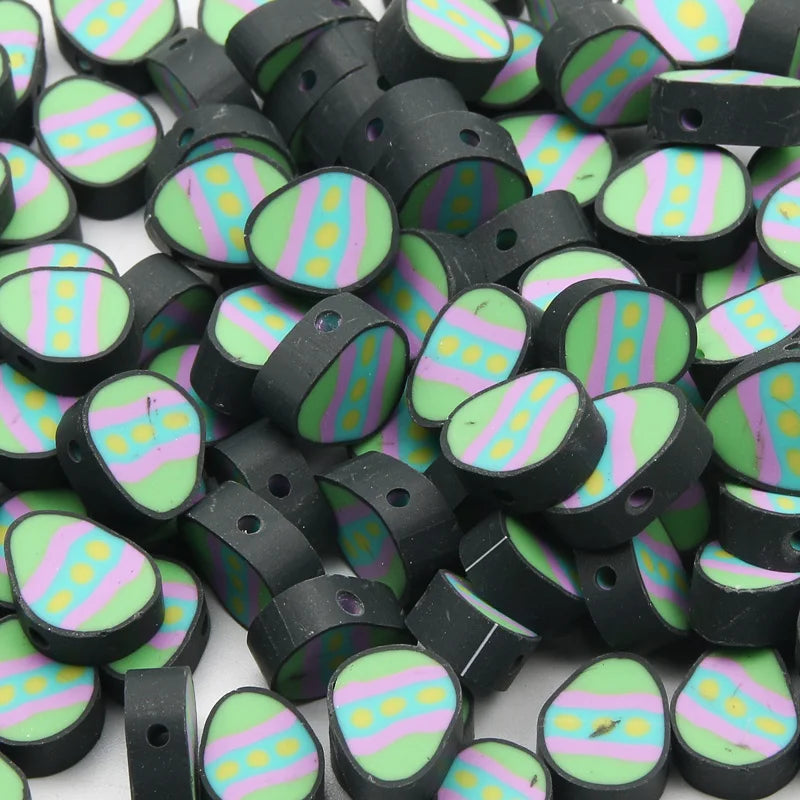 20/50pcs/Lot Mixed Style Pattern Polymer Clay Spacer Beads For Handmade Necklace Bracelet DIY Jewelry Making Accessories