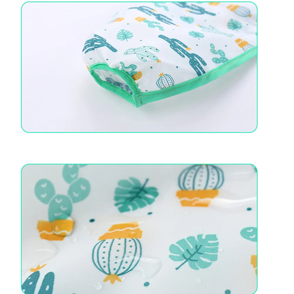 Baby Bibs New Cute Children Baby Stuff Toddler Waterproof Long Sleeve Art Smock Feeding Bib Apron for Kids 0-6 Years