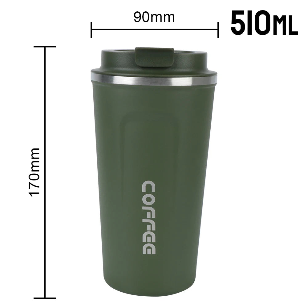380/510ML Coffee Mug for Tea Water Coffee Car Thermos Mug Leak_Proof Travel Thermo Cup Double Stainless Steel Thermo Cafe