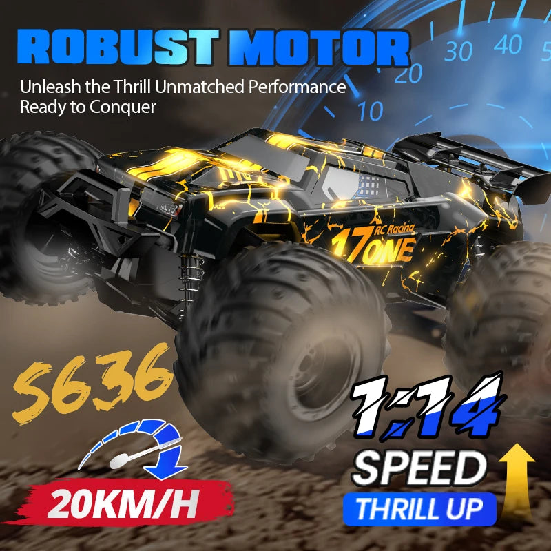 S626/S636 1:14 RC Car 4WD Off-road Monster 20KM/H High-speed Car Translucent Car Shell Drift Racing RC High-speed Boy Toy RC car