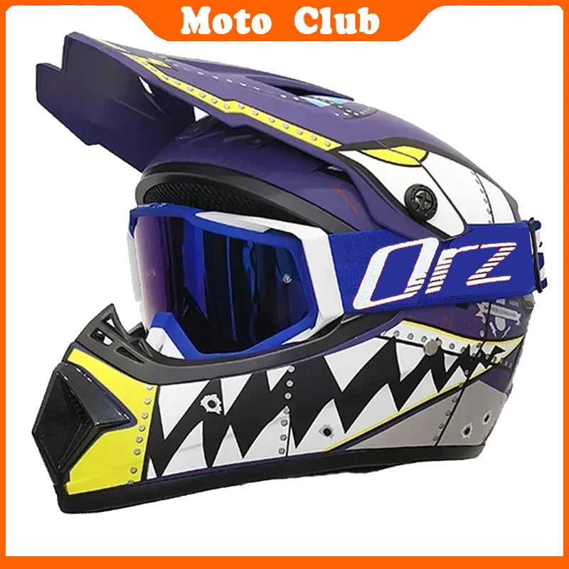 Motorcycle Downhill Helmet Motocross Full Face Off-road Racing Helmet Mountain Bicycle MTB Motocross Motobiker Goggles Classic