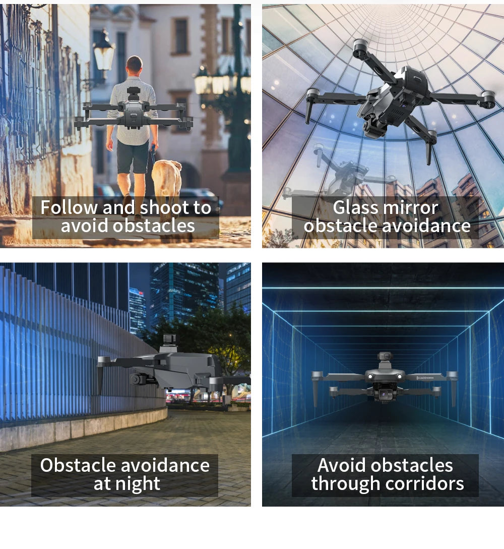 L600 Pro MAX 4K Professional Drone With Camera HD 3-Axis Gimbal GPS Dron 360° Obstacle Avoidance 5G WIFI RC Quadcopter Toys