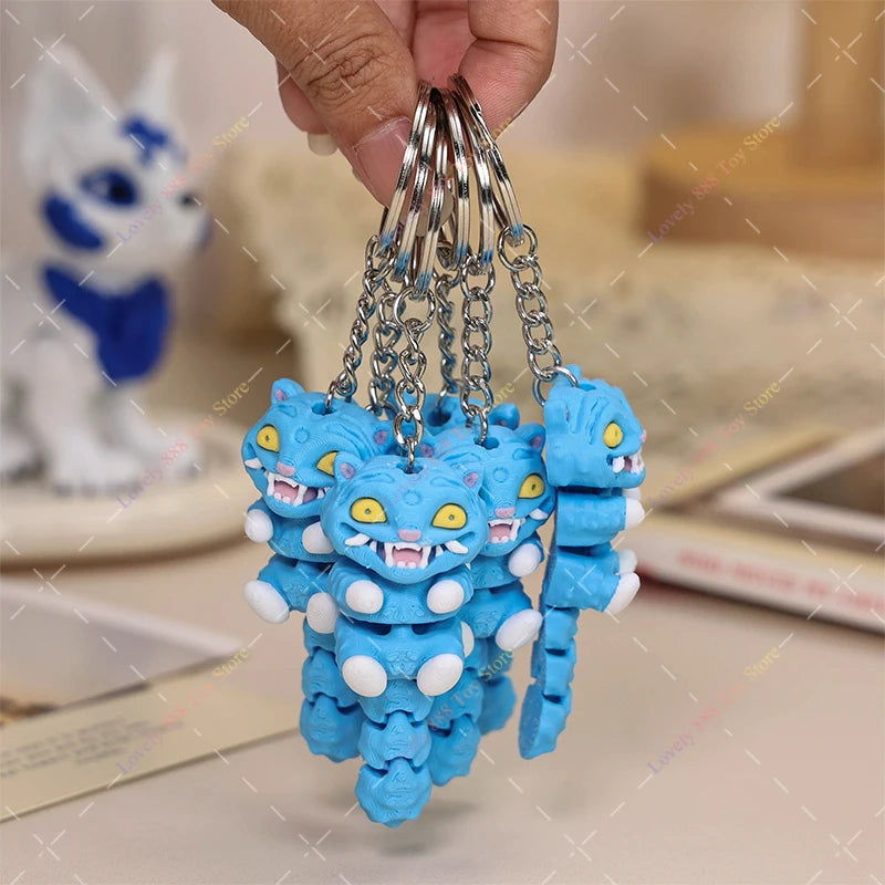 Anime Movie Hot Kpop Demon Hunters Band Flexi Derpy Collection Model Toys 3D Printed Derpy Tiger Keychain Dolls for Fans Gifts