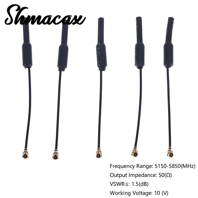 5pcs 3DB UFL IPEX Omni Directional Brass Soft FPV Antenna for RC FPV Quadcopter Racing Freestyle Drones DIY Parts