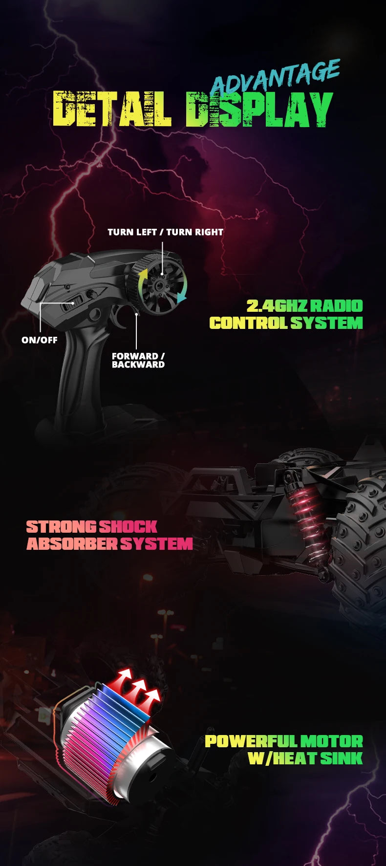 S626/S636 1:14 RC Car 4WD Off-road Monster 20KM/H High-speed Car Translucent Car Shell Drift Racing RC High-speed Boy Toy RC car