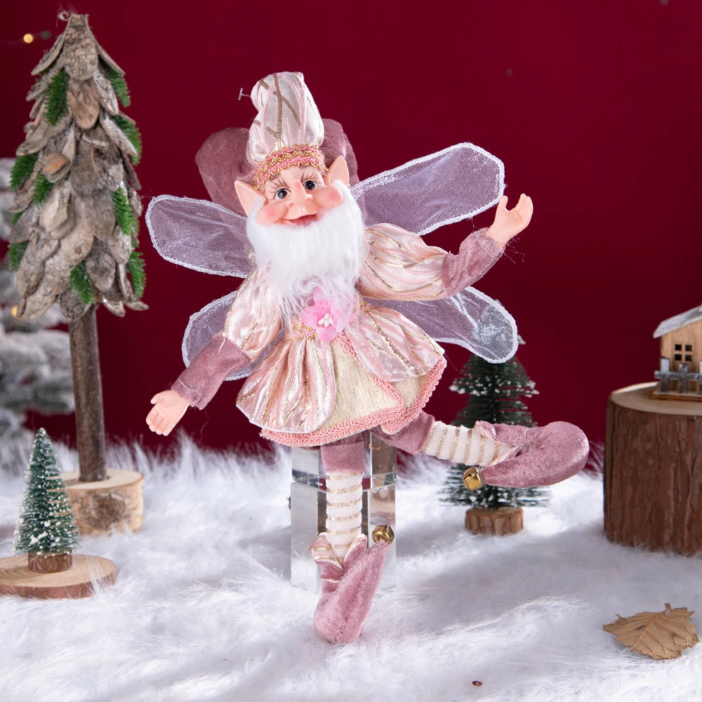 New 50CM Elf Doll Christmas Pendant Ornament Decor Elf Hanging Hanging Standing Decor Navidad New Year Kids Gifts