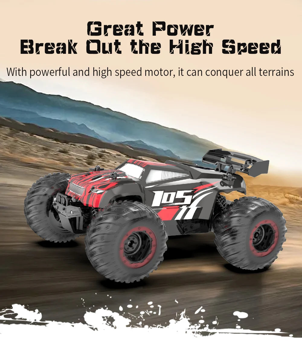 JJRC Q105 Q175 1:18 20 Km/h 2.4GHz Double Motors Drive With LED Light Off Road Remote Control Cars Drift Monster Truck Toys