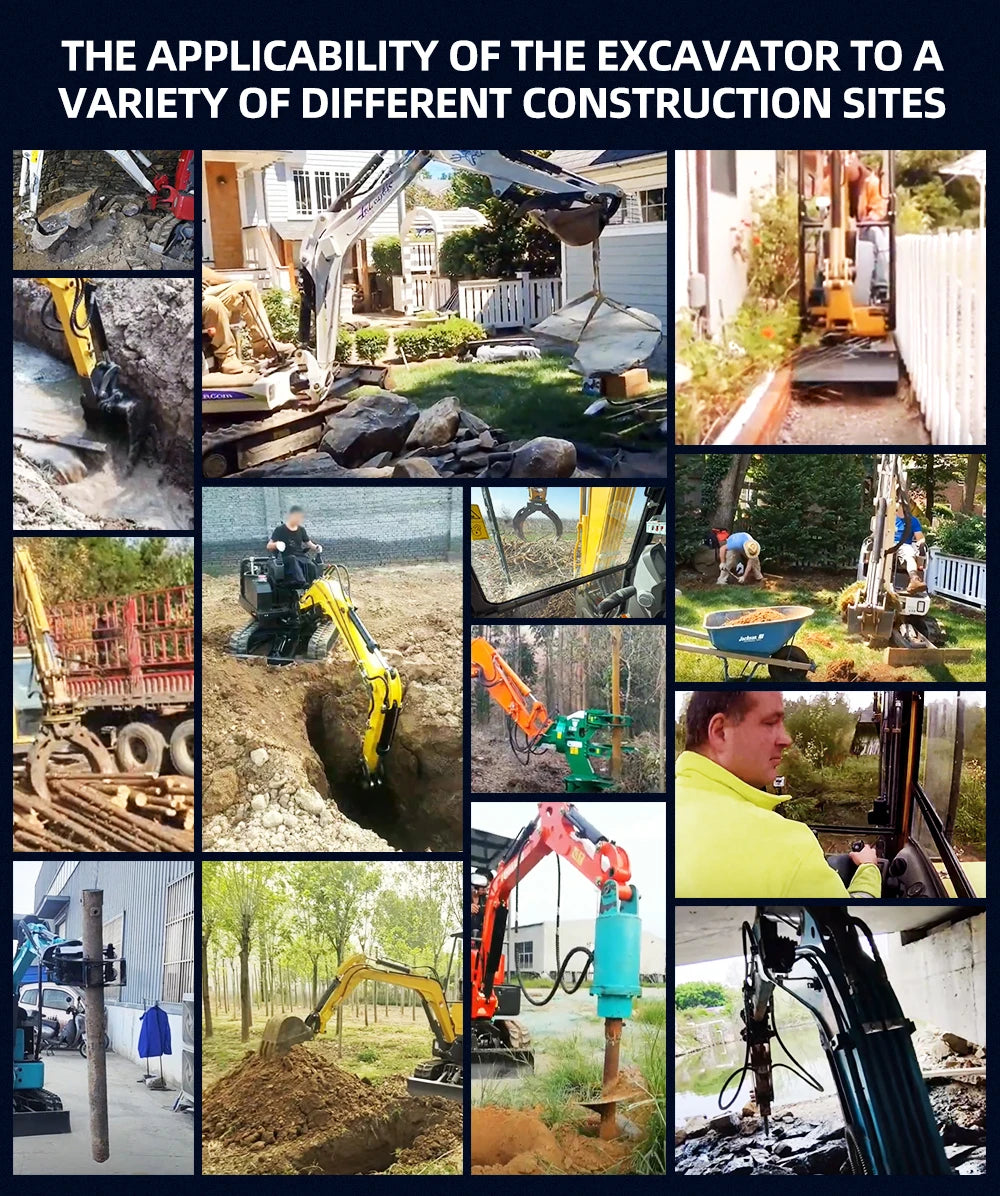 AC Cabin Mini Crawler Excavator Diesel Tractor 2.5 ton Hydraulic Compact Excavators 2 ton Mini Bagger Construction Machinery