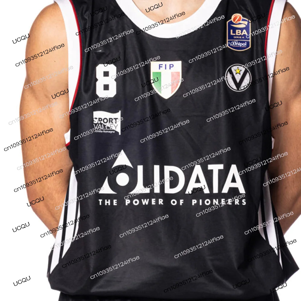 25/26 New Bologna Virtus Basketball Jersey Italian Men's Basketball Sports Vest Fan Special Player Kit Basketball Game Jersey
