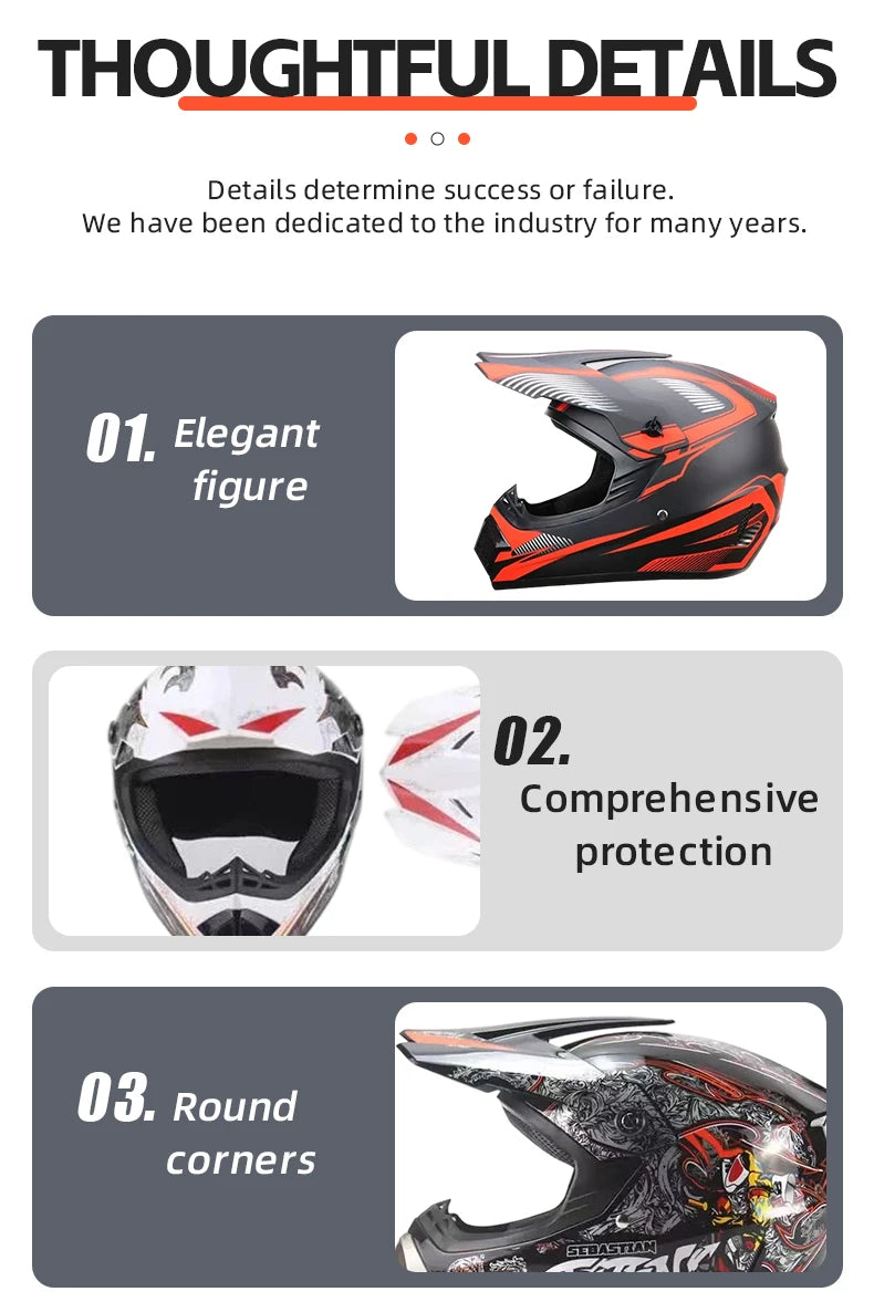 Professional Lightweight Off-road Motorcycle  Helmet Racing Bike Children  Off-road Vehicle Downhill Cross Helmet Motocross