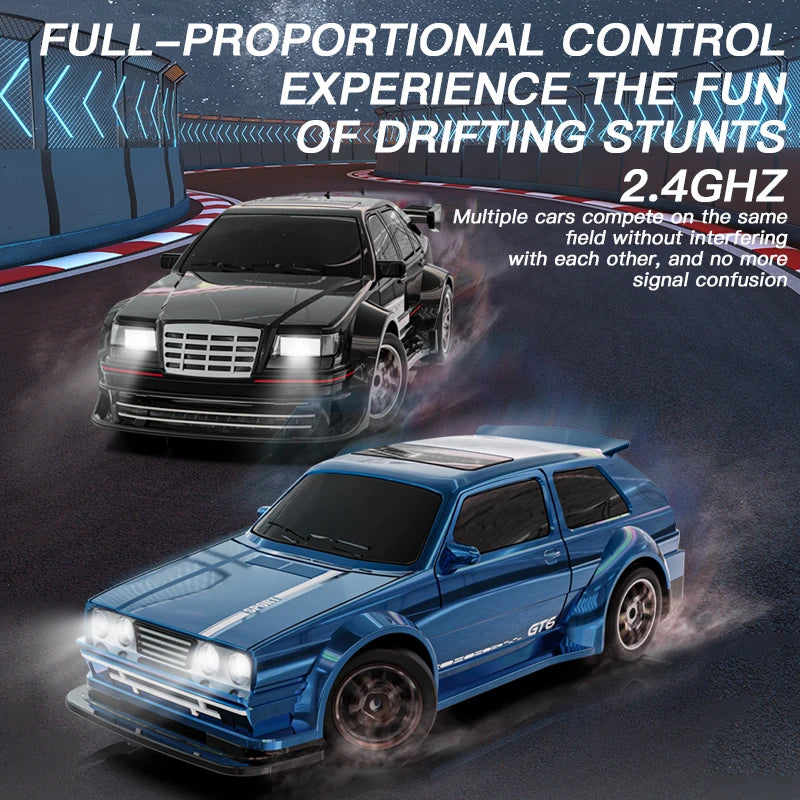 JCMO KF30 Drifting Car New 4WD Remote Control Racing Car Full Size 1:43 Mini Model 2.4G Radio High Speed RC Car Boy Toy Gift