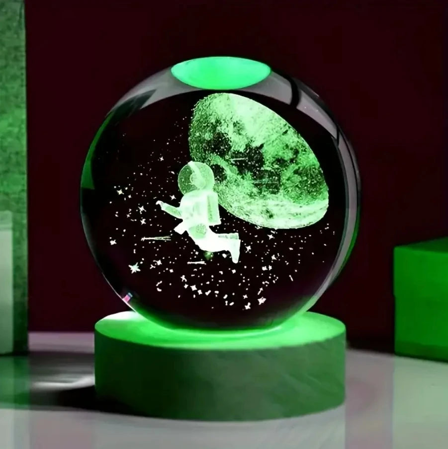3D Crystal ball Crystal Planet Laser Engraved Solar System Globe Astronomy Gift Birthday Gift Glass Sphere Home Decoration
