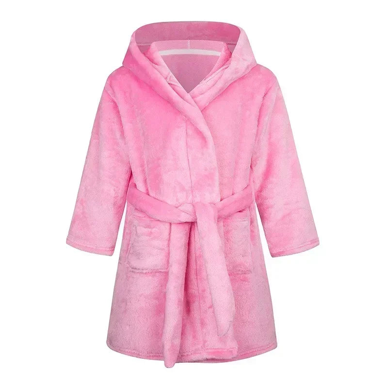 Kids Sleepwear Robe Autumn Winter Flannel Warm Bathrobe For Girls 1-11 Years Toddler Children Pajamas For Boys Girl Pajamas
