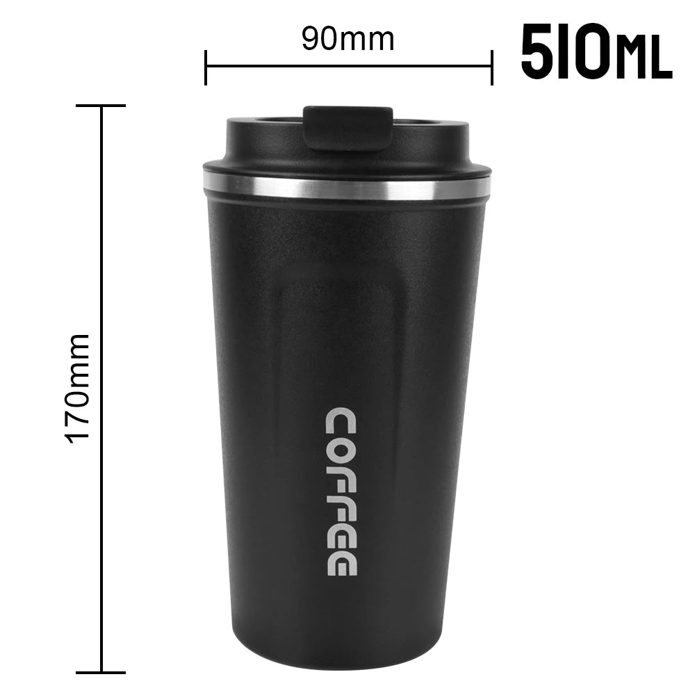 380/510ML Coffee Mug for Tea Water Coffee Car Thermos Mug Leak_Proof Travel Thermo Cup Double Stainless Steel Thermo Cafe