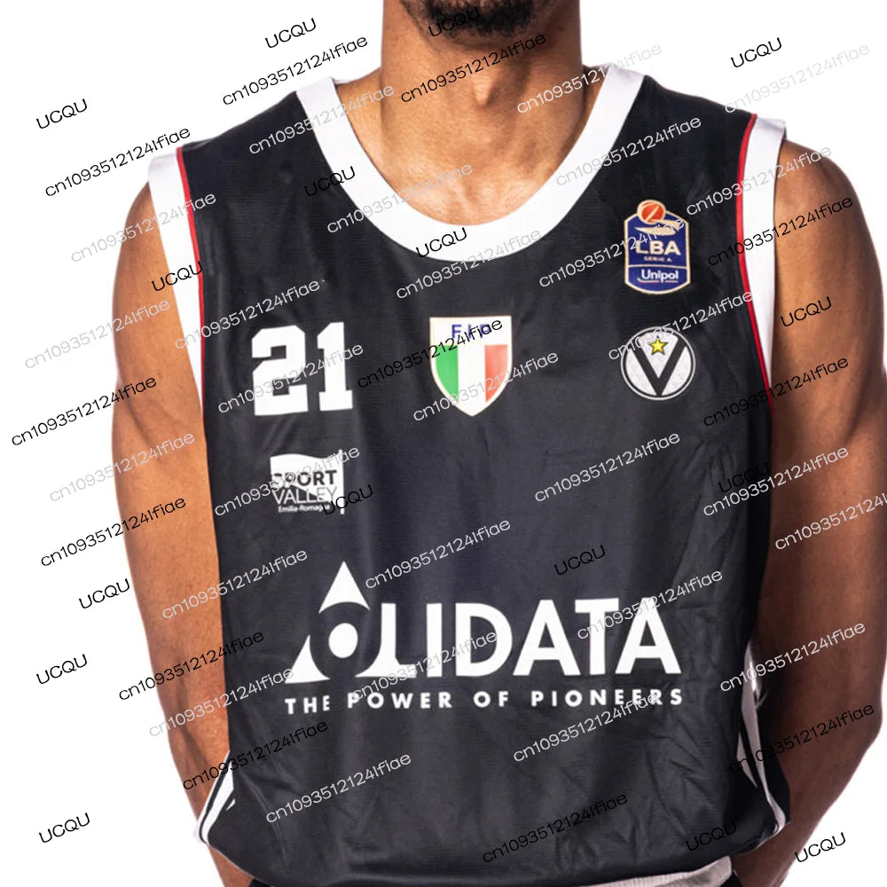 25/26 New Bologna Virtus Basketball Jersey Italian Men's Basketball Sports Vest Fan Special Player Kit Basketball Game Jersey