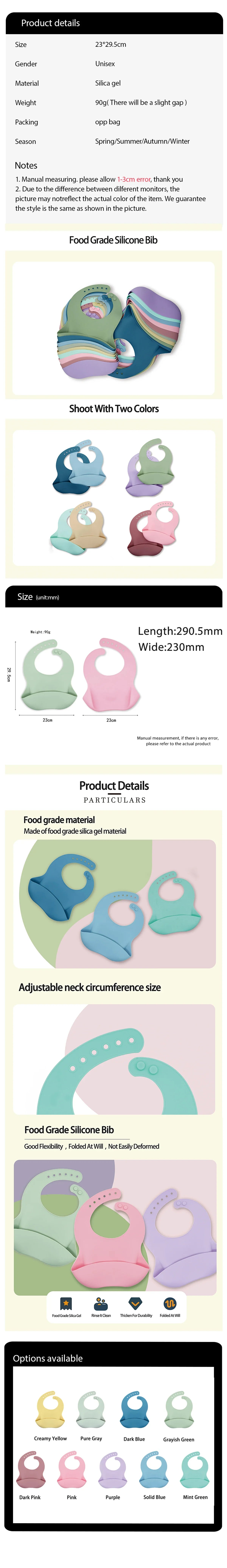 3D waterproof baby bib baby supplies cute cartoon animal print children's bib girl boy adjustable soft silicone bib baby feeding