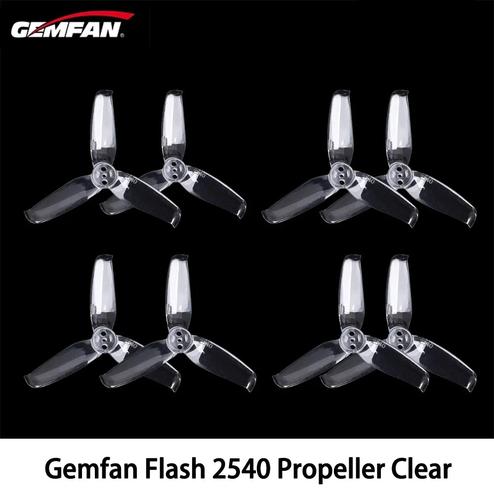 4Pairs GEMFAN Flash 2540 2.5x4 2.5 Inch 3-Paddle Propeller with 1.5mm Mounting Hole For FPV Freestyle Drone