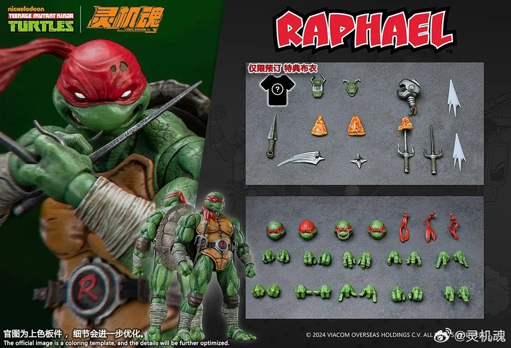 Lingjihun Original New Product Ninja Turtles Raphael Michelangelo Anime Finished Product Movable Doll Model Toy Handmade inStock