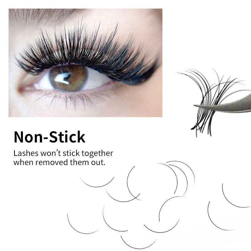 JoyCo Eyelash Extension Korean Pbt Individual Silk Eyelash 0.03-0.15 Premium Matte Black Volume Cosplay Makeup Classic Lashes