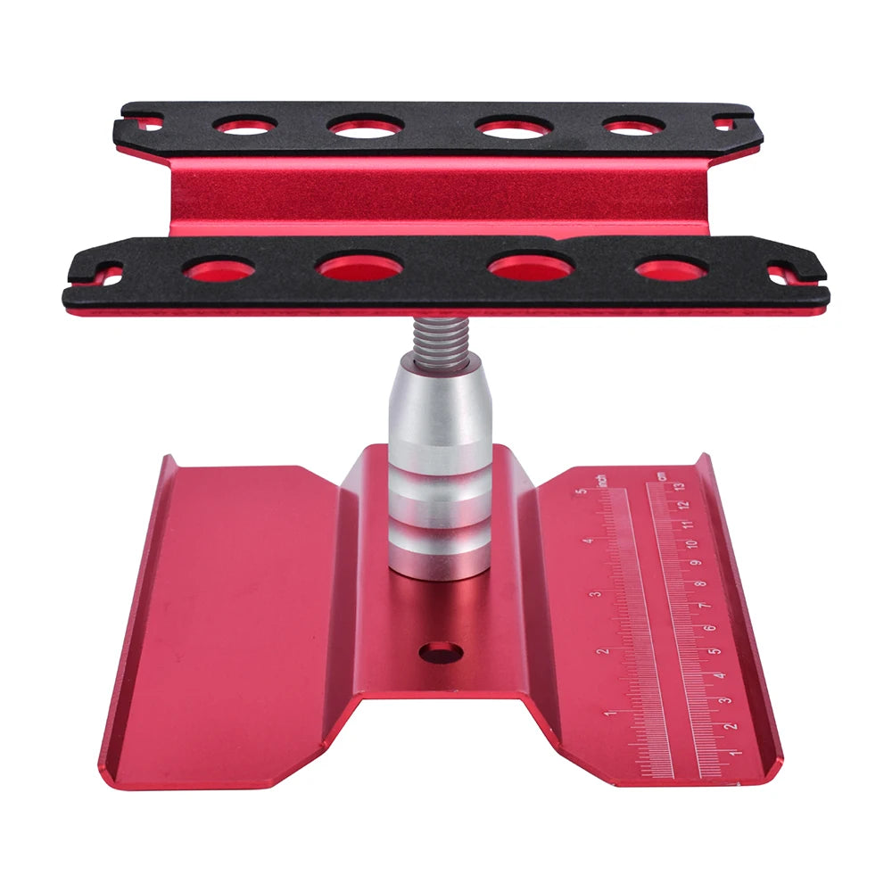 9IMOD RC Car Work Stand Metal Repair Workstation 360°Rotation Adjustable Height Magnetic Tray For 1:8 1:10 RC Model Car