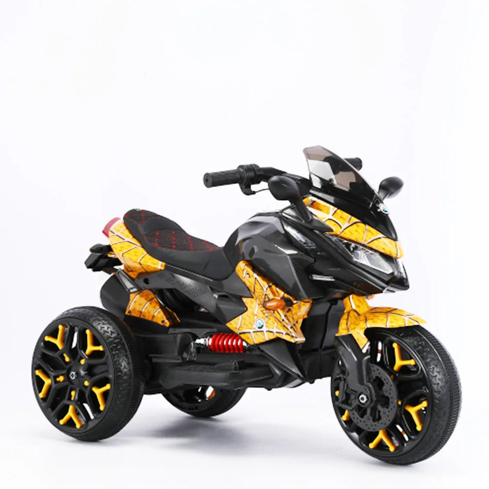 12V Electric Motorcycle Ride-On Motorbike with 3 Wheels LED Light Safe & Durable Kids Toy Vehicle
