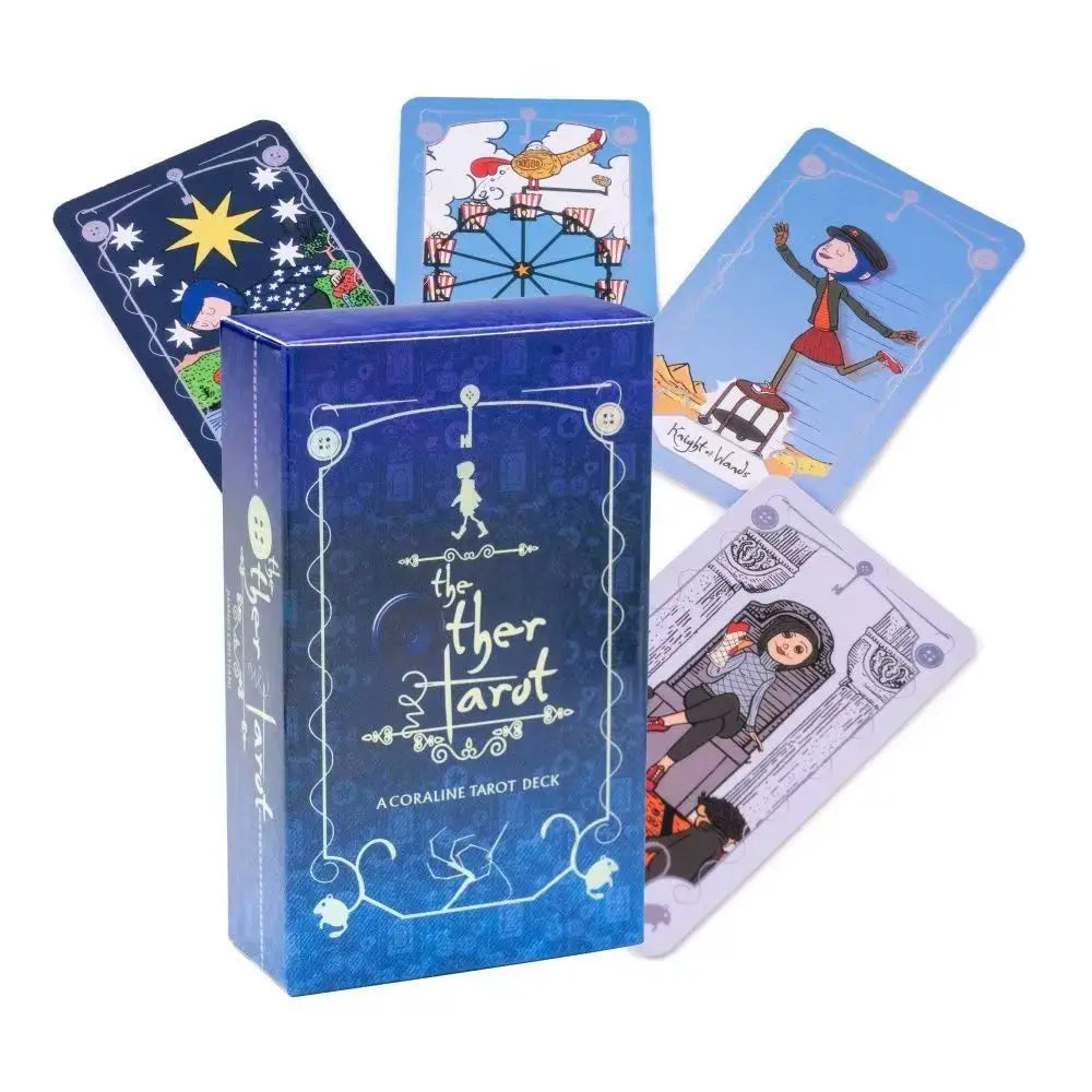 The OTHER Tarot 10.3*6cm 78 Pcs Tarot Cards Based on Rider System The Key That Opens The Door To The Coraline World