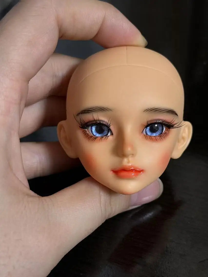 30cm Handmade Makeup Doll Head 1/6 BJD Doll Handmade DIY Sweet Girl Toy Birthday Surprise Christmas Gift