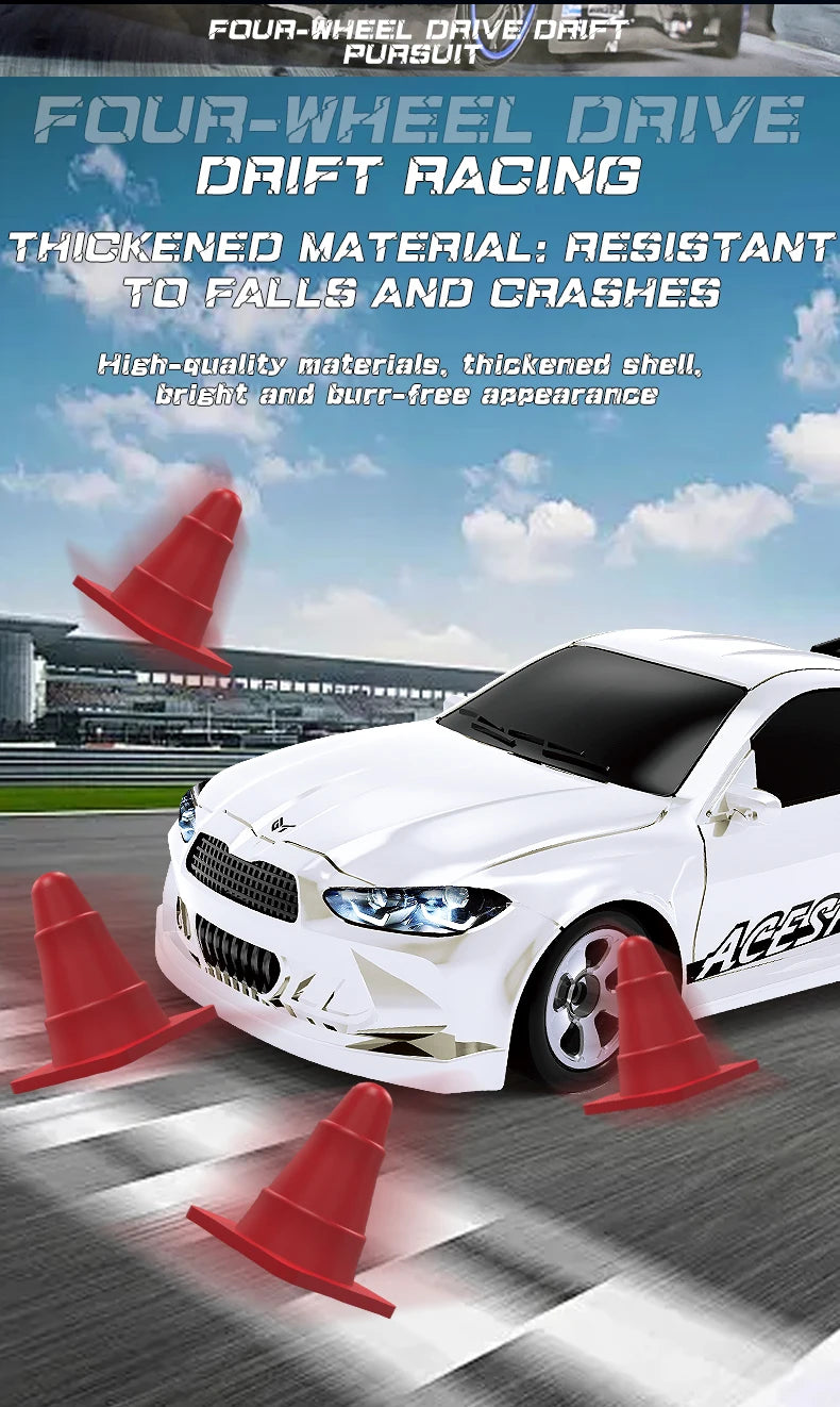 1/64 RC 4WD Drift Car 2.4G High-Speed Racing Car Four-Wheel Mini Desktop Remote Control Car Electric Toys Children Gifts