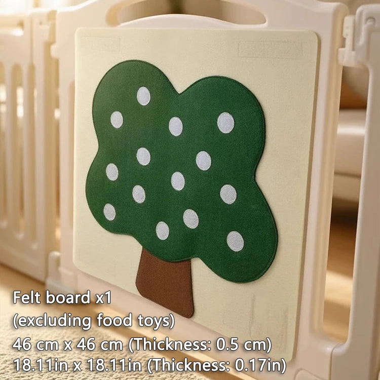 Baby Felt Board Play Food Toys Wall Sticker Fruits Vegetables Pretend Play Kitchen Games Fine Motor Skills Early Educational Toy