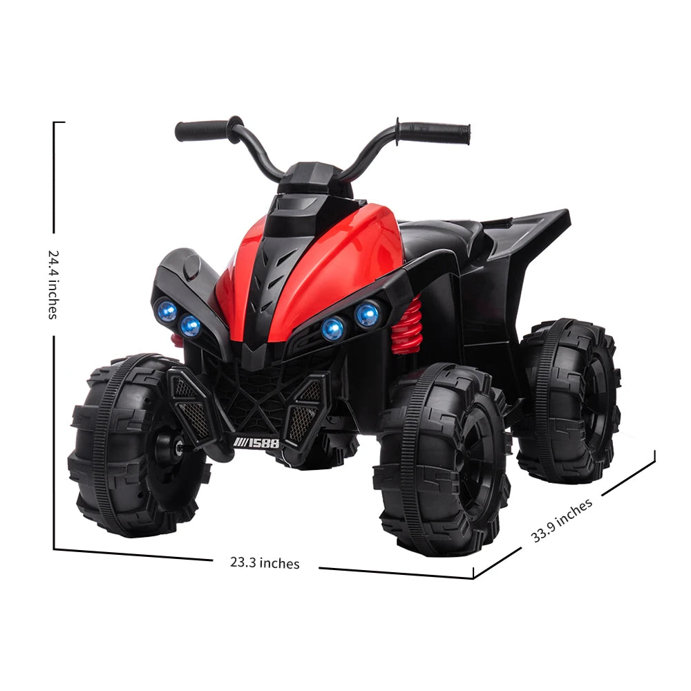 4 Wheeler for Kids, 12V Battery Powered Ride On ATV, Electric 4 Wheeler Quad ATV Car with MP3, USB, LED Headlight Ride On Toys f