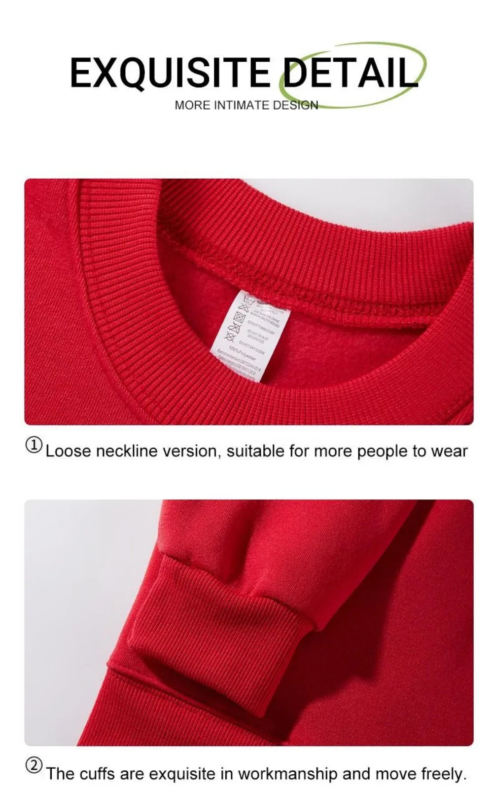 Simple Whatever Letter Printed Men'S Sweatshirt Winter Loose Hoodie Sports Crewneck Fleece Warm Sportswears Basics Men Clothes