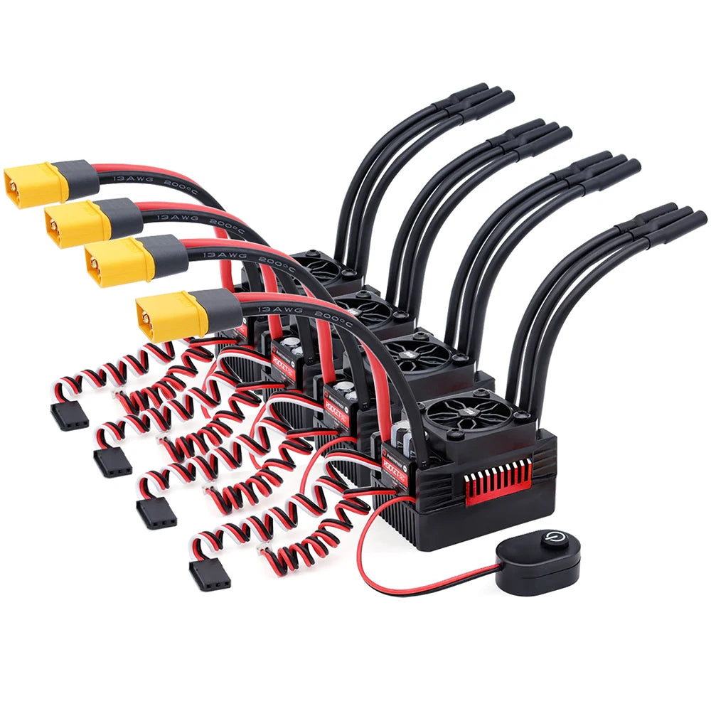 Rocket V2 Supersonic 50A 60A 90A 110A ESC Waterproof Brushless Speed Controller with 7.4V/8.4V 6A BEC for 3650 Motor 1:10 RC Car