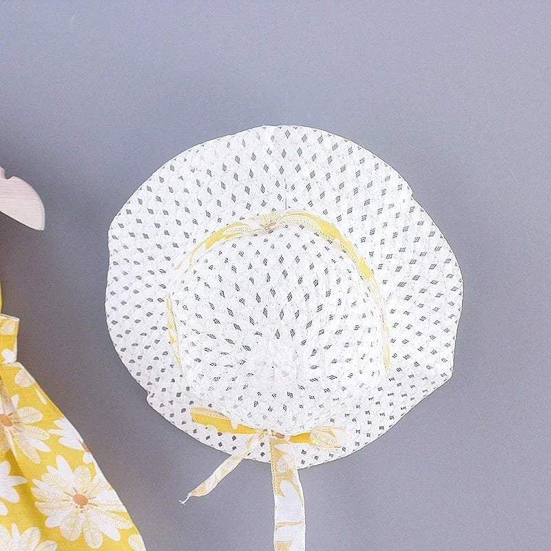 (Girls 0-3 Years Old) Summer New Girls Dress Floral Print Little Fresh Everyday Sweet Princess Dress with Bow