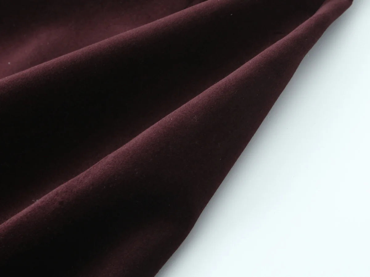 YENKYE Sexy Elegant Women Burgundy Velvet Bow Strapless Dress Christmas Party Mini Vestidos