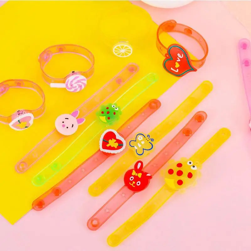 10/20/30PCS Cartoon Luminous Glowing Bracelets Watch Toys Chidren Pinata Birthday Favor Kids Gifts Christmas Gift Bag Fillers