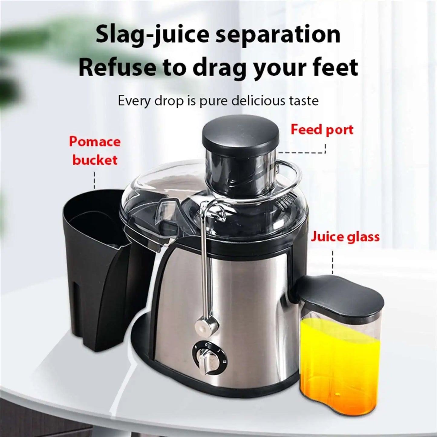 800W Centrifugal Electric Juicer Machine With 3inch Big Mouth Fruits And Vegetable Juice Extractor 2 Speeds Mixer Blender